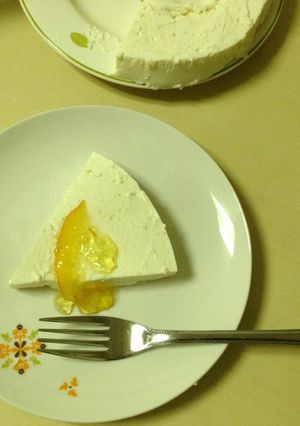 豆腐とヨーグルトでレアチーズケーキ-レシピのメイン写真