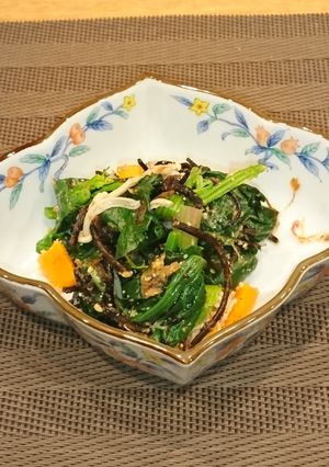 ほうれん草とひじきの梅鰹和え-レシピのメイン写真