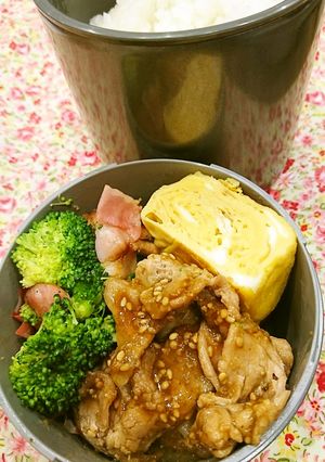 お弁当にも♪豚(鶏)肉の胡麻タレ焼き-レシピのメイン写真