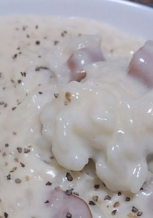 《味噌とバターのミルクリゾット》-レシピのメイン写真