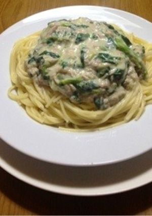 ツナとホウレン草のクリームパスタ♡-レシピのメイン写真