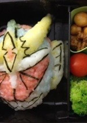 キャラ弁 仮面ライダーガイム 鎧武-レシピのメイン写真