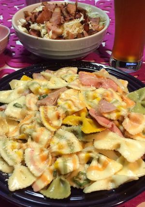 パドンニの蝶ちょパスタのクリームソース！-レシピのメイン写真