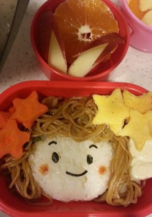 やきそばキャラ弁-レシピのメイン写真