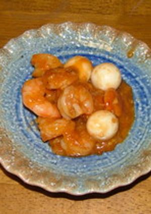 ウズラの卵で水増し(~~;)エビチリ-レシピのメイン写真