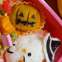 รูปของ ハロウィン弁当に★カボチャの煮物リメイク