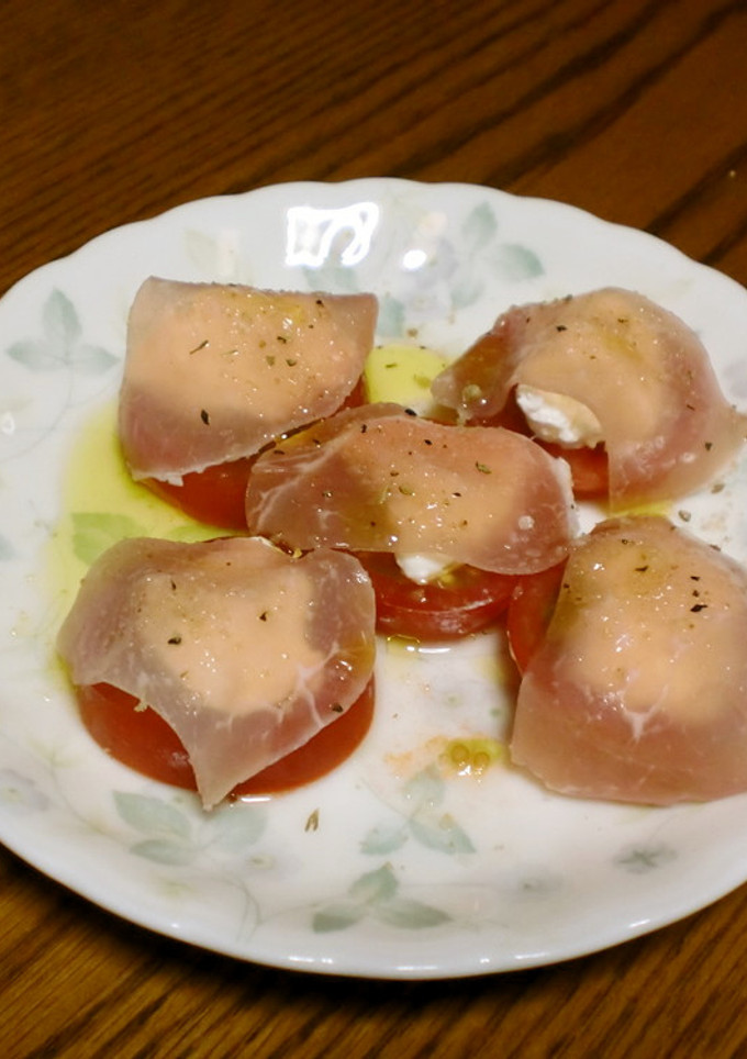 水切りヨーグルトで☆トマトと生ハムの前菜-レシピのメイン写真