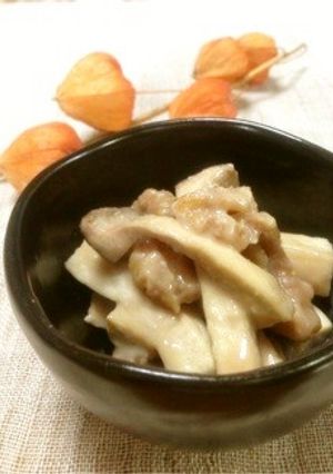 箸休めに♪エリンギと胡桃の白味噌仕立て-レシピのメイン写真
