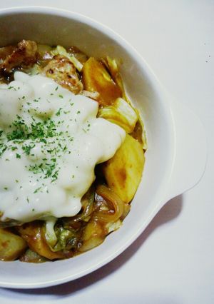 お手軽チキンチーズ焼き♢カレー味-レシピのメイン写真