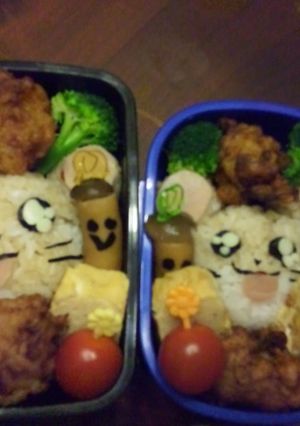 ハム太郎とおばけきのこのキャラ弁☆-レシピのメイン写真