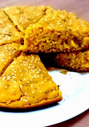 簡単フライパンでカボチャの煮物ケーキ-レシピのメイン写真