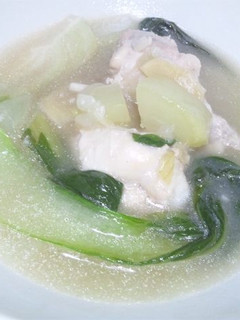 はやと瓜とチキンの中華風スープ-レシピのメイン写真
