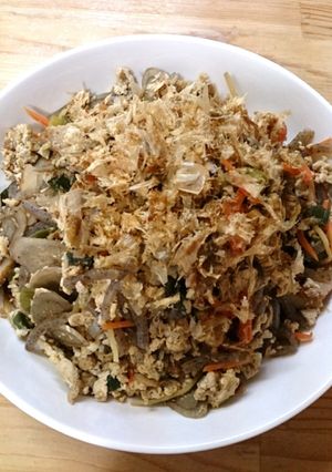 節約♪青い部分使用♪具沢山♪炒り豆腐-レシピのメイン写真
