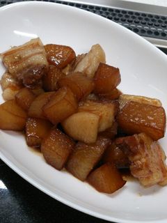 簡単手抜きレシピ☆豚バラ大根の甘辛煮-レシピのメイン写真