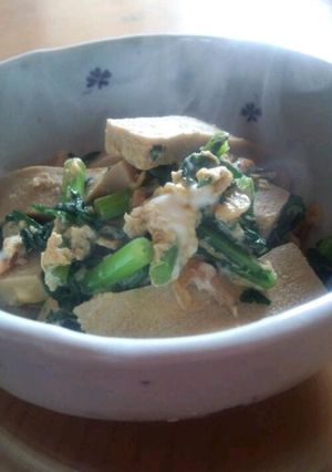春菊と高野豆腐のすき煮風-レシピのメイン写真