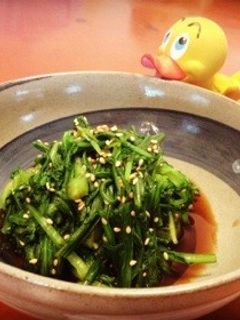 春菊のおひたし にんにく風味♪-レシピのメイン写真