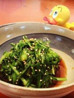 春菊のおひたし にんにく風味♪-レシピのメイン写真