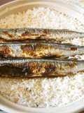 土鍋で秋刀魚の炊き込みご飯