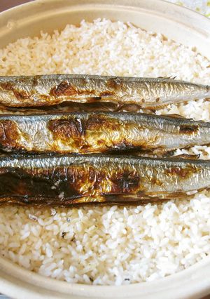 土鍋で秋刀魚の炊き込みご飯-レシピのメイン写真