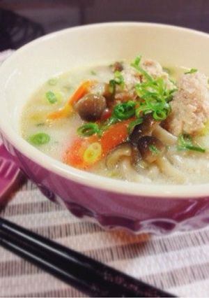 具沢山♪鶏団子の豆乳スープ♪-レシピのメイン写真