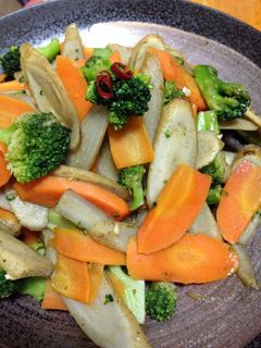 簡単!ごぼうのペペロンチーノ風♪-レシピのメイン写真