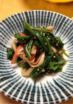 ほうれん草とカニカマでもう一品♪♪-レシピのメイン写真