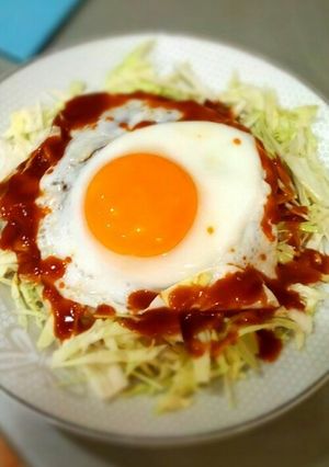 レトルトハンバーグのロコモコ丼♡-レシピのメイン写真