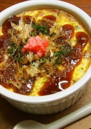 ☆山芋ふわとろお好み焼き風ココットカマン-レシピのメイン写真