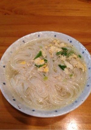 激旨!水炊きの残りスープの鶏そうめん-レシピのメイン写真