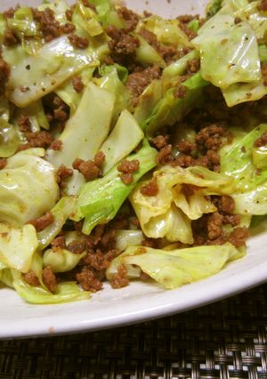 合挽きとキャベツのカレー炒め-レシピのメイン写真