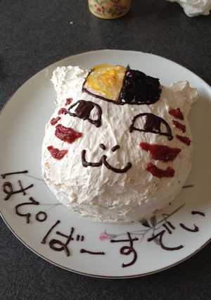 ニャンコ先生ケーキ-レシピのメイン写真