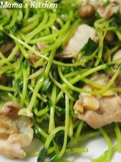 豆苗と豚バラのさっと炒め-レシピのメイン写真