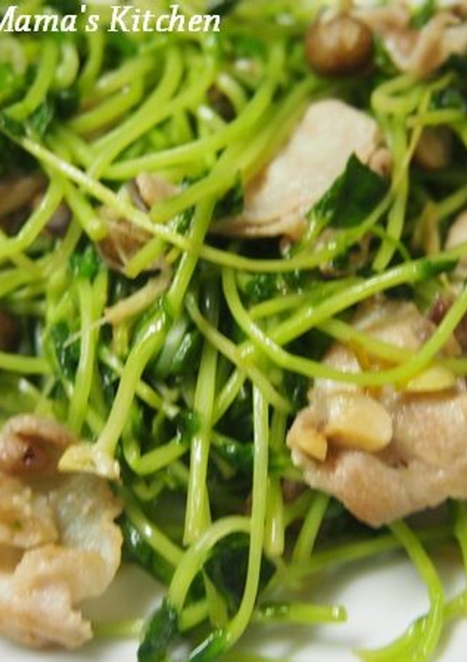 豆苗と豚バラのさっと炒め-レシピのメイン写真