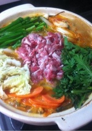 【簡単】豚キムチ鍋♪×脂肪燃焼スープ♪-レシピのメイン写真