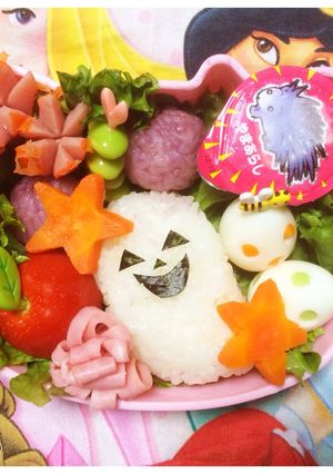 ハロウィン*キャラ弁♪簡単ミッキーおばけ-レシピのメイン写真