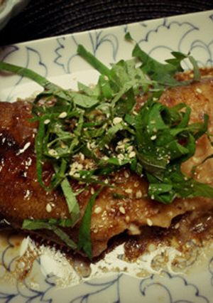 カラスカレイ梅醤油焼き-レシピのメイン写真