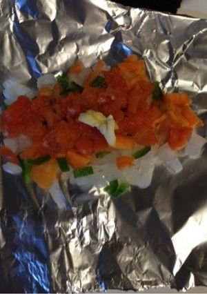 離乳食 サーモンのホイル焼き-レシピのメイン写真