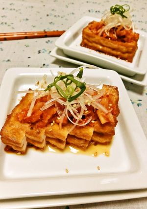 おつまみに☆厚揚げキムチ♪-レシピのメイン写真