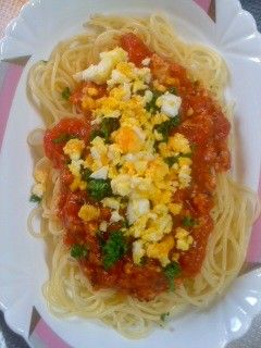 簡単ミートソースパスタ-レシピのメイン写真