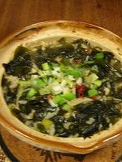 ワカメの味噌煮込み雑炊-レシピのメイン写真