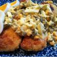 秋鮭のパン粉焼きとタルタルソース的なの