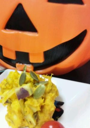 ハロウィンかぼちゃのゴロっとサラダ♪-レシピのメイン写真
