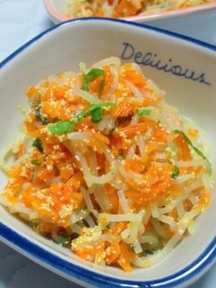 【副菜】白滝と人参のたらこバター炒め-レシピのメイン写真