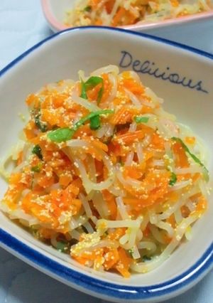 【副菜】白滝と人参のたらこバター炒め-レシピのメイン写真