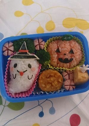 ハロウィン　キャラ弁当-レシピのメイン写真
