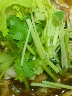 香菜と回鍋肉の麺-レシピのメイン写真