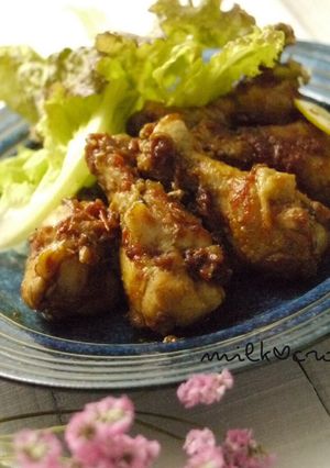 鶏手羽元のラズベリートマトソース焼き-レシピのメイン写真