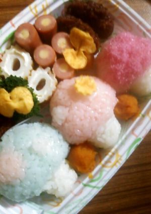 かわいい キノコおにぎり-レシピのメイン写真