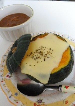 レンジで5分☆かぼちゃのカレーグラタン-レシピのメイン写真