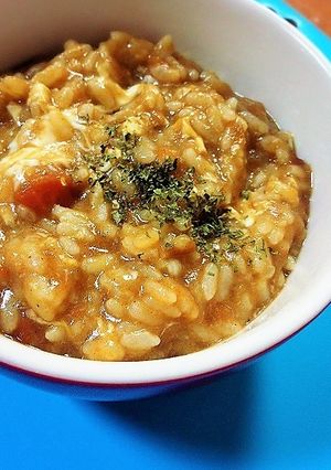 残りカレーで作る！カレー雑炊♡-レシピのメイン写真
